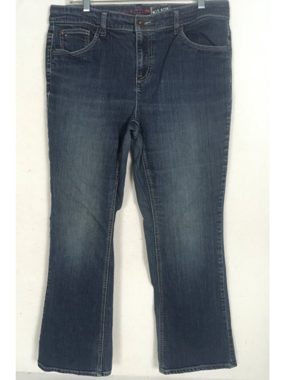 Tommy Hilfiger Jeans Women Size 12S Blue Denim Medium Wash Mid Rise Bootcut